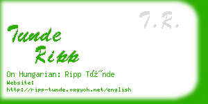 tunde ripp business card